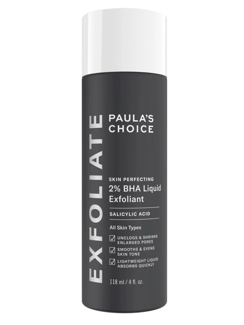 Paula's Choice Skin Perfecting 2% BHA Exfoliating Toner for Clear Skin 4 OZ NEW